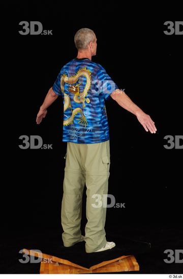 Whole Body Man White Casual Shirt Trousers Average Standing Studio photo references