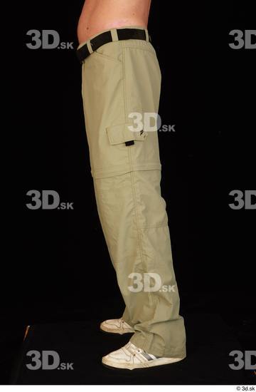 Leg Man White Casual Belt Trousers Average Studio photo references