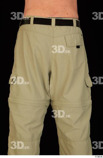 Thigh Man White Casual Belt Trousers Average Studio photo references