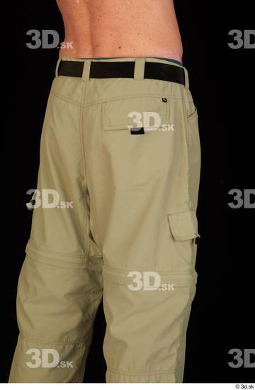 Thigh Man White Casual Belt Trousers Average Studio photo references