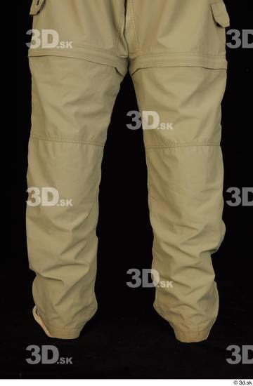 Calf Man White Casual Trousers Average Studio photo references