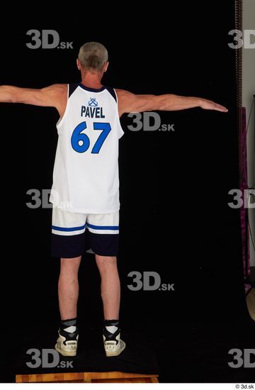 Whole Body Man White Sports Shorts Average Standing Top Studio photo references