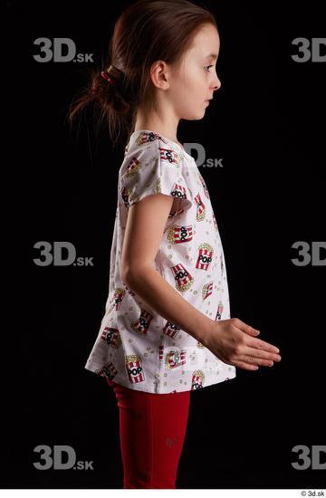 Arm Woman White Shirt T shirt Slim Studio photo references