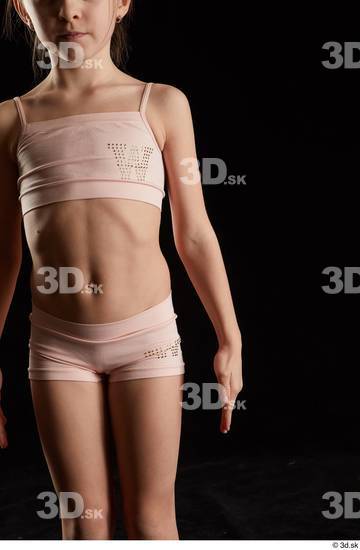 Arm Woman White Underwear Slim Studio photo references