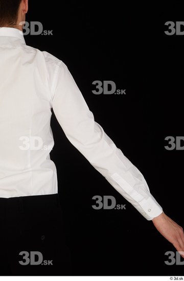 Arm Upper Body Man White Uniform Shirt Slim Studio photo references