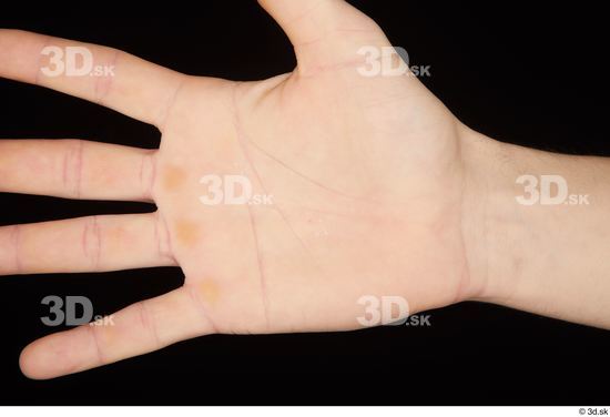 Hand Man White Nude Slim Palm Studio photo references