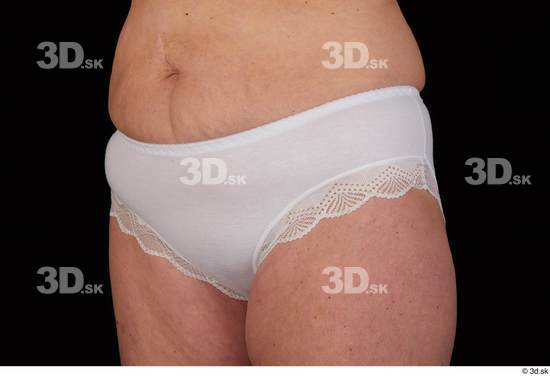 Hips Woman White Underwear Chubby Panties Studio photo references