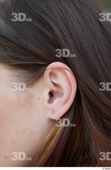 Ear Woman White Casual Average Street photo references