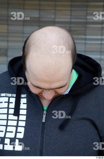 Head Man White Casual Chubby Bald Street photo references