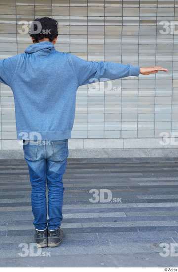 Whole Body Man T poses White Casual Slim Standing Street photo references