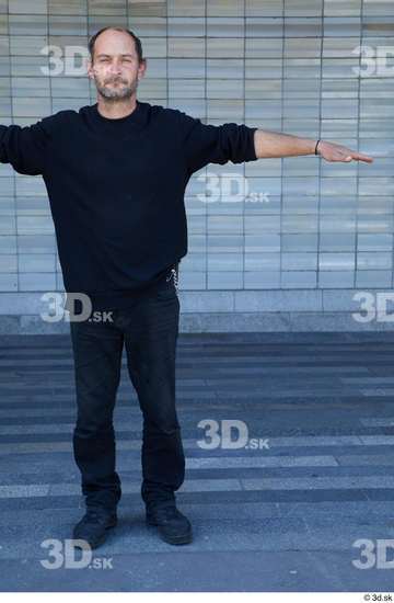 Whole Body Man T poses White Casual Slim Standing Street photo references