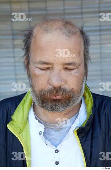 Head Man White Casual Average Bearded Bald Street photo references