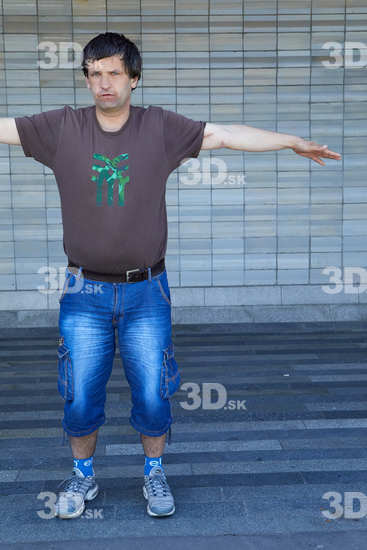 Whole Body Man T poses White Casual Average Standing Street photo references