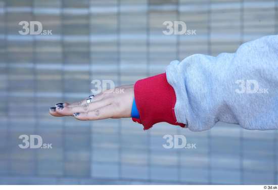 Hand Woman White Casual Average Street photo references