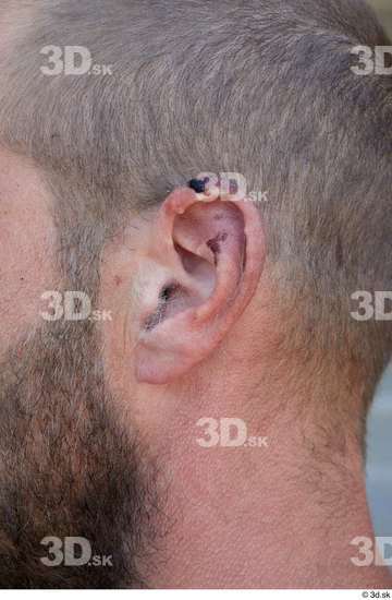 Ear Man White Casual Slim Bearded Street photo references