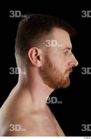 Head Man White Average Bearded Studio photo references