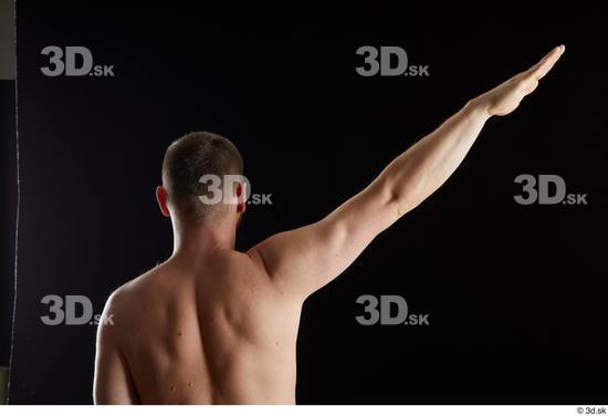 Arm Back Man White Nude Average Studio photo references