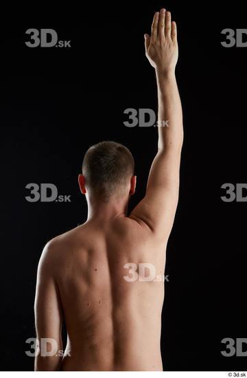 Arm Back Man White Nude Average Studio photo references