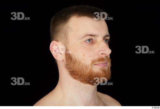 Head Man White Average Bearded Studio photo references