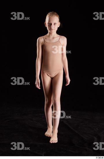 Whole Body Woman Underwear Slim Walking Studio photo references
