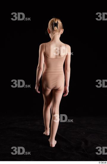 Whole Body Back Woman Underwear Slim Walking Studio photo references