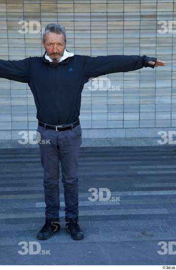 Whole Body Man T poses White Casual Slim Standing Street photo references