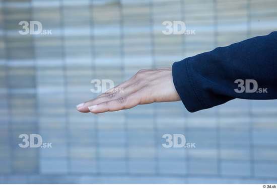 Hand Woman White Casual Average Street photo references