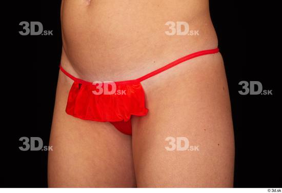 Hips Woman White Underwear Slim Pregnant Panties Studio photo references