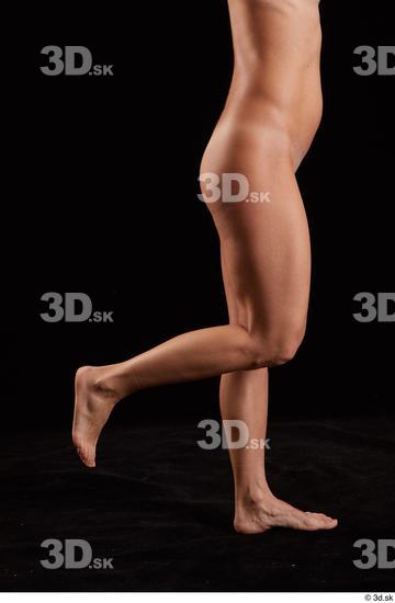 Calf Woman White Nude Slim Pregnant Studio photo references