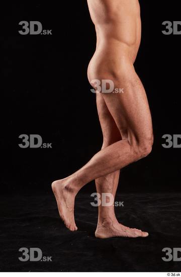 Calf Man White Nude Muscular Studio photo references