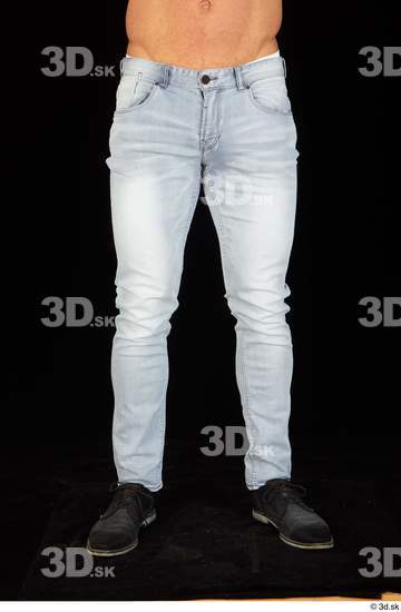 Leg Man White Shoes Jeans Muscular Studio photo references
