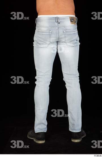 Leg Man White Shoes Jeans Muscular Studio photo references