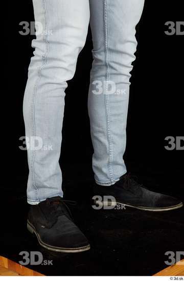 Calf Man White Shoes Jeans Muscular Studio photo references