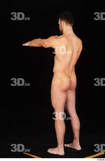 Whole Body Man White Nude Muscular Standing Studio photo references