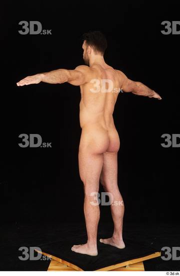 Whole Body Man White Nude Muscular Standing Studio photo references