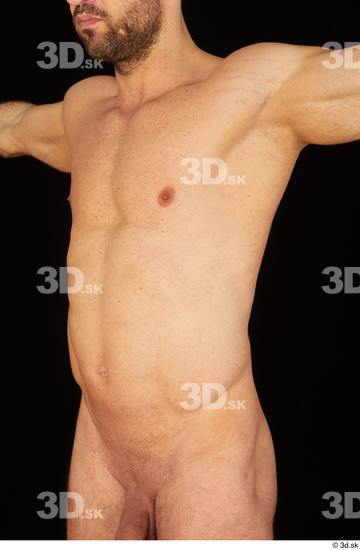 Chest Man White Nude Muscular Studio photo references
