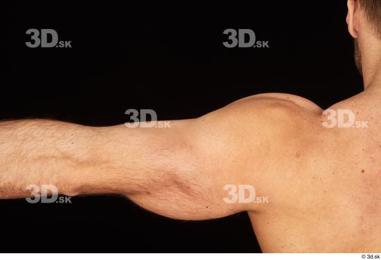 Arm Man White Nude Muscular Studio photo references