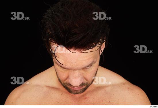 Head Hair Man White Muscular Studio photo references