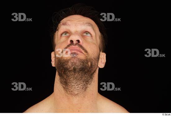 Head Man White Muscular Studio photo references