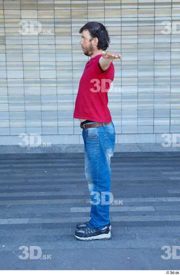 Whole Body Man T poses White Casual Average Standing Street photo references