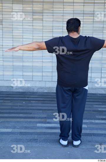 Whole Body Man T poses White Sports Overweight Standing Street photo references