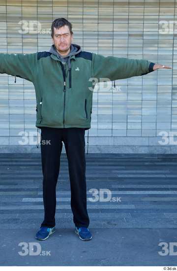 Whole Body Man T poses White Casual Slim Standing Street photo references