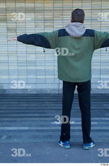 Whole Body Man T poses White Casual Slim Standing Street photo references