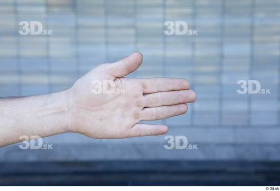 Hand Man White Casual Average Street photo references