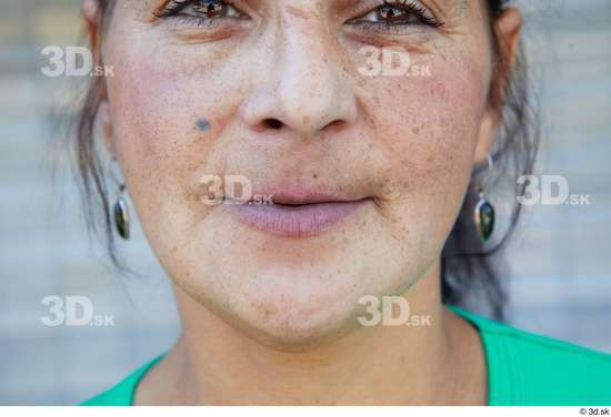 Mouth Woman White Scar Casual Average Street photo references
