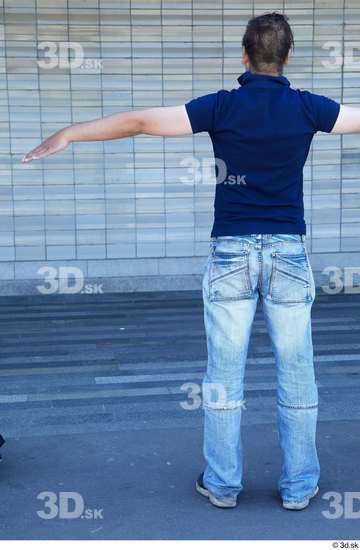 Whole Body Man T poses White Casual Slim Standing Street photo references