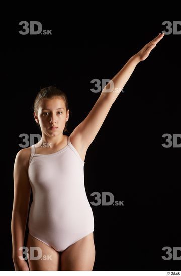 Arm Woman White Underwear Average Studio photo references