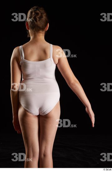 Arm Back Woman White Underwear Average Studio photo references