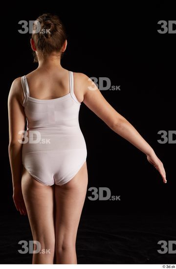 Arm Back Woman White Underwear Average Studio photo references