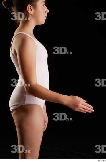 Arm Woman White Underwear Average Studio photo references